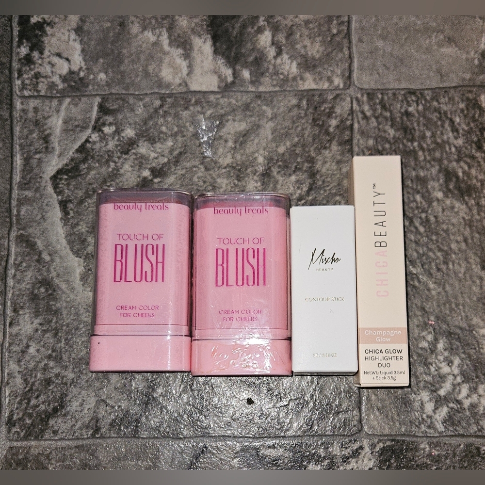 Contour Stick, Blush Sticks, Chica Beauty Highlighter Duo BNIB
